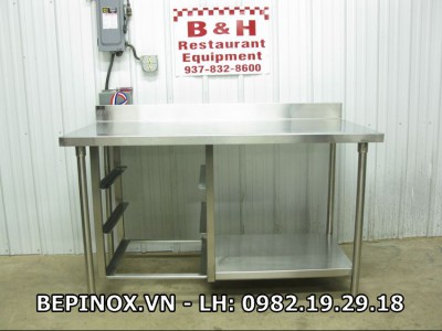 Bàn Inox có giá khay