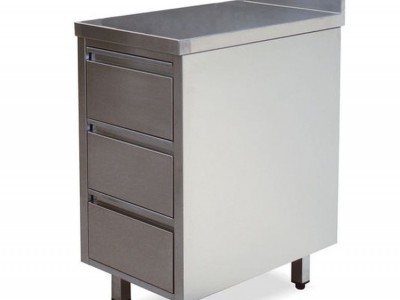 Quầy inox trung gian 3 ngăn kéo