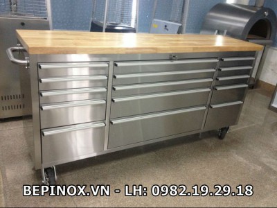 Tủ inox ngăn kéo di động